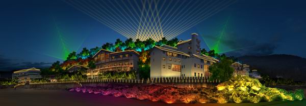 苍南县渔寮风景区灯光秀